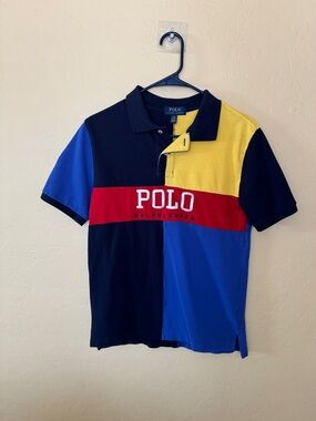 Polo by Ralph Lauren Colorblock Polo - Navy, Royal Blue, Yellow, Red